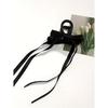 1pc Elegant Vintage Sweet Bow Ribbon Hair Claw Clip Strong Hold Hair Accessory For All Hair Types Chic Updo Tool