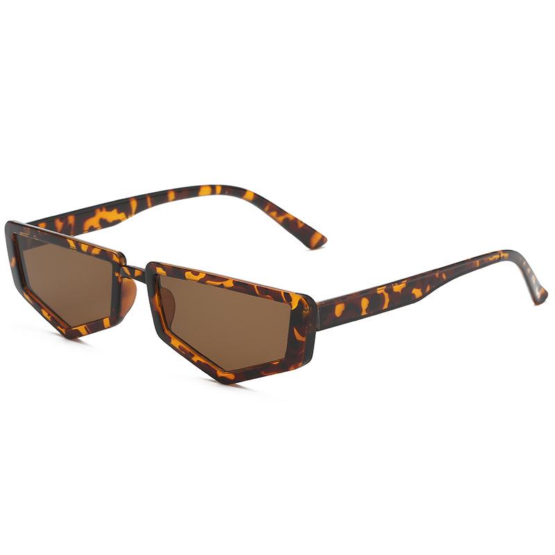 New personalized retro polygonal small frame sunglasses men's and women's trend street shot glasses concave sunglasses S