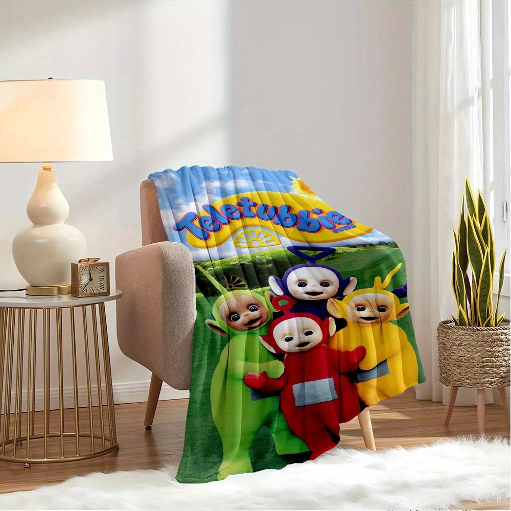 1pc Teletubbies,Friendship,OutdoorPrint Blanket Suitable for All Seasons, Perfect for Home, Travel, or Camping 299