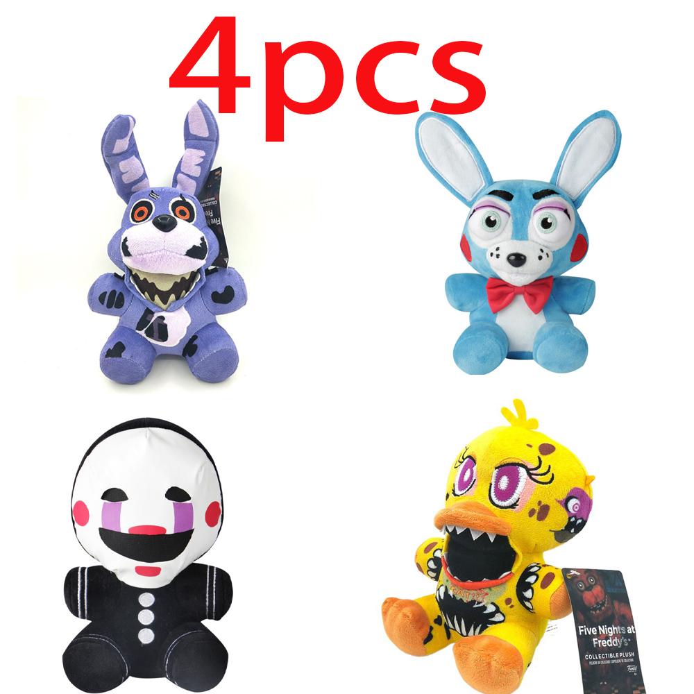 spot New FiveNight At Freddy Fnaf Cute Plush Toys Game Doll Bonnie Bear Foxy Cartoon Stuffed Dolls Freddy Toys For Children Gif