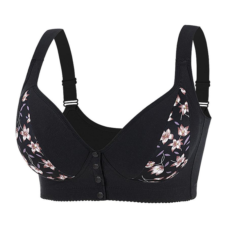 A-G Cup 36-52 Extra Large Size Bra - Seamless Design with Printed Closure