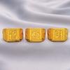 Lucky Stylish Square Wealth Mens Ring Adjustable Gold Plated Accessory Fashion