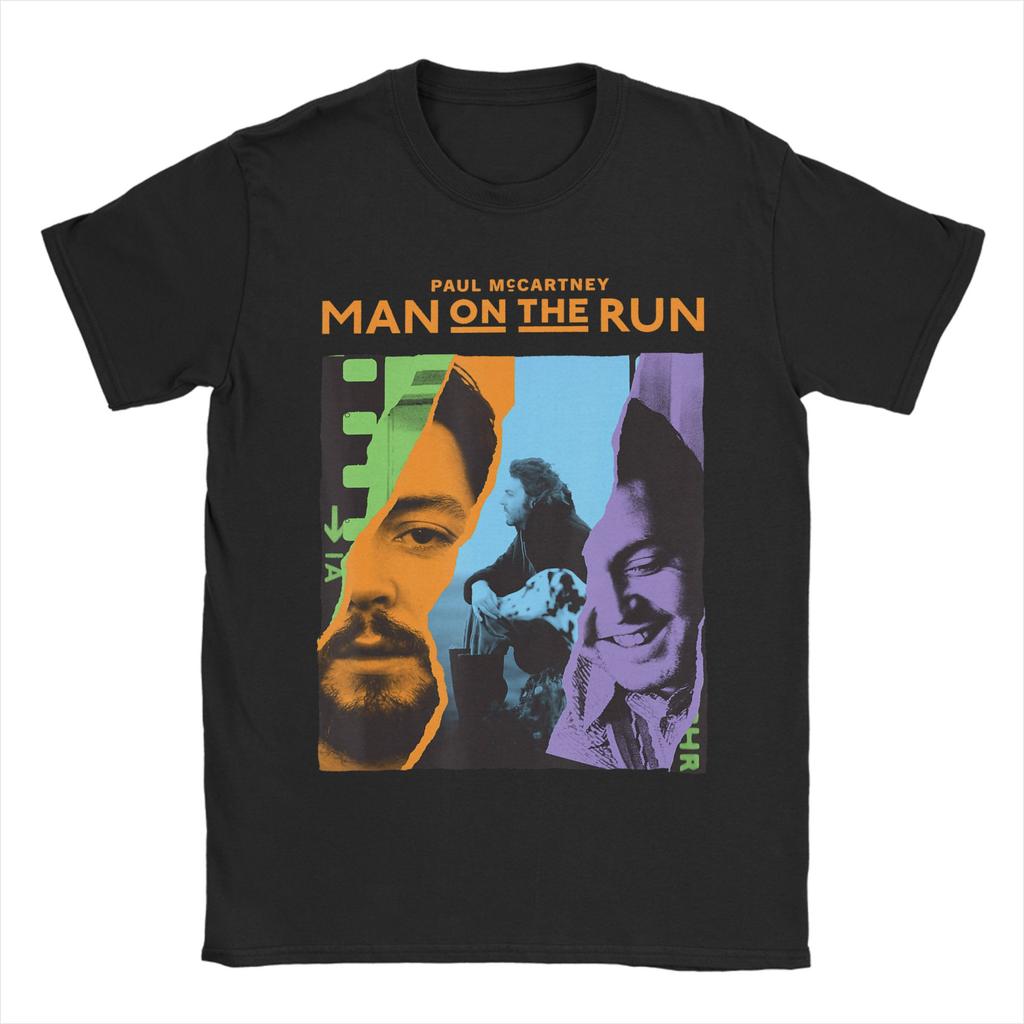 Exclusive Paul McCartney Man On The Run Filmstrip Cotton T-Shirt For Men's T-Shirts Harajuku Tee Shirt Big Size Cheap Tops