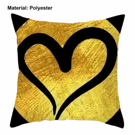 Charming Cushion Cover Wrinkle Free Dustproof Polyester Geometric Printed Cushion Throw Cover Furniture Accessories