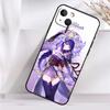 Genshin Impact Raiden Shogun Case For iPhone 14 16 15 Pro Max 11 12 13 Mini 7 8 Plus X XR XS MAX Soft Shockproof Cover