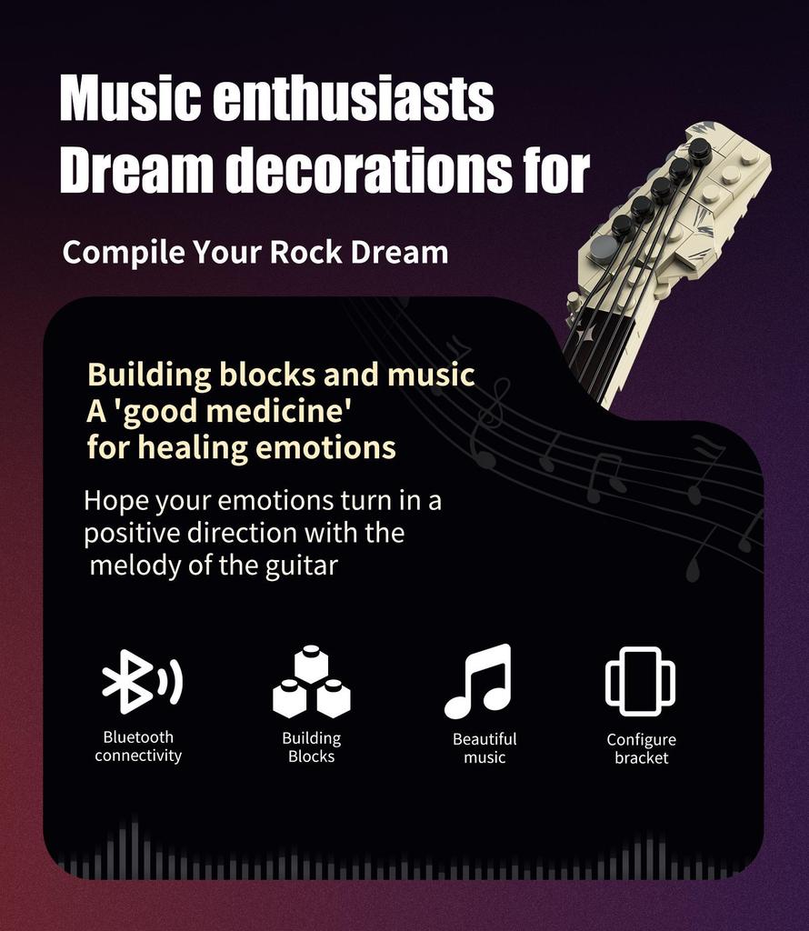 DIY Bluetooth Connectable Guitar Speaker Building Blocks for Kids