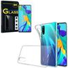Case for Huawei P30 - TRANSPARENT - UltraSlim - 0.3 Mm - 2 Tempered Glass Films