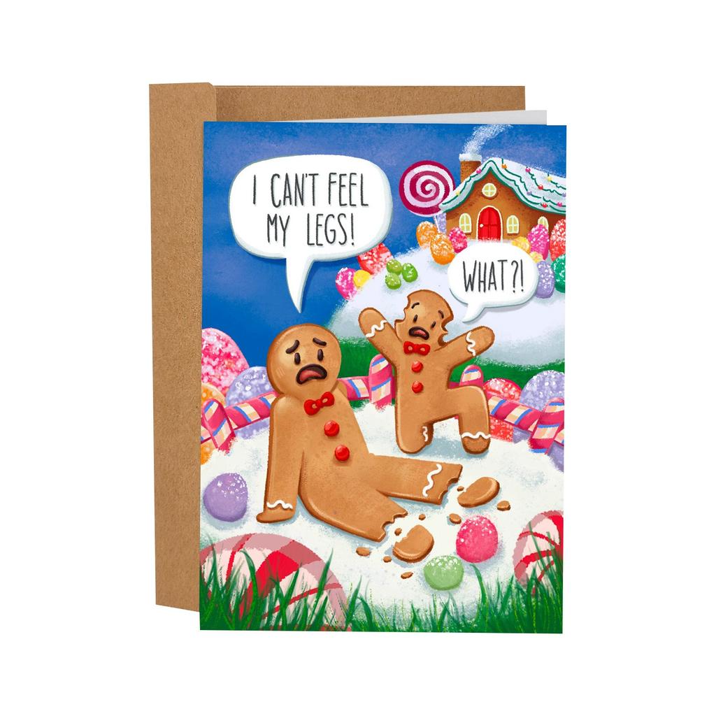 Rude Christmas Cards - Adult Humor Gag Gifts, Offensive Funny Designs (Santa/Reindeer/Gingerbread) With Kraft Envelopes, Xmas Greetings