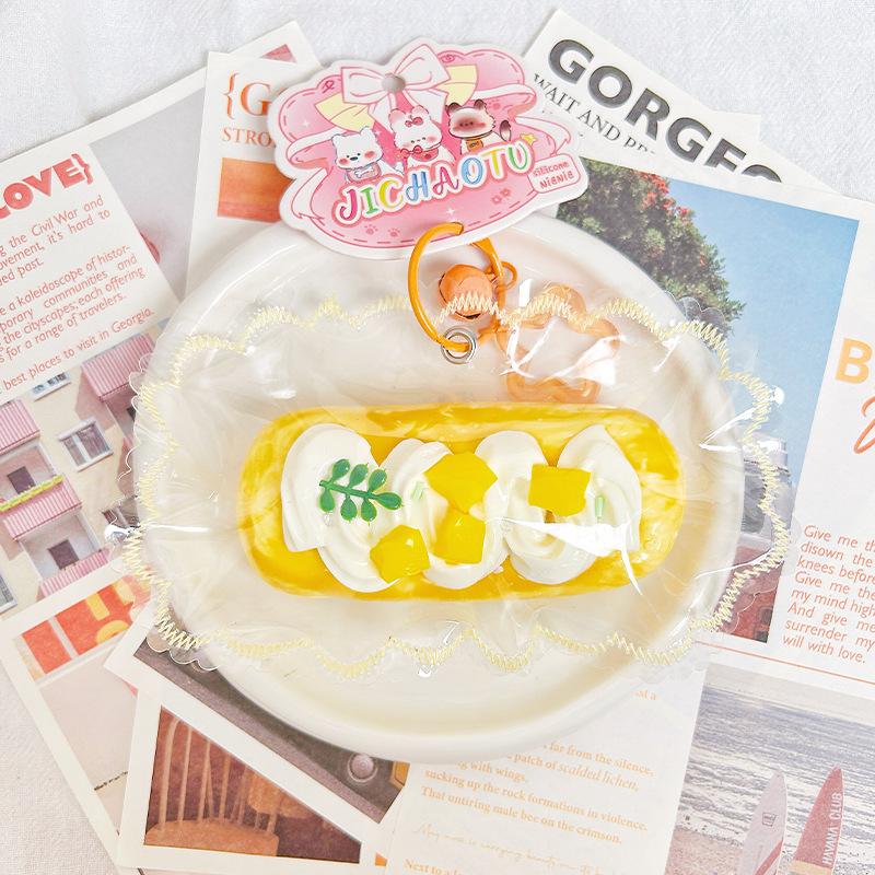 Handmade Peach Squishy Slow-Rebound Creamy Clay Food-Grade Silicone Stress Relief Toy