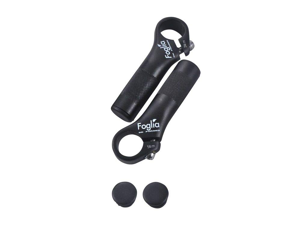 FOGLIA Bicycle Bar End Bar Black Auxiliary Handle Cross Bike Road Bike Diameter 22.2mm