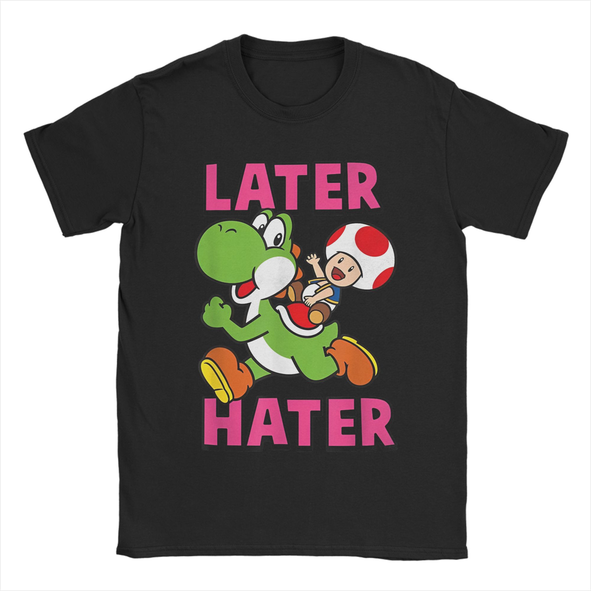 

Miniso Super Mario Yoshi Toad Later Hater T Shirts Men Women Cotton Funny TShirts Round Neck Game Anime Tee Shirt Clothing Gift S
