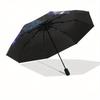 Blue Dragonfly Garden: A Vibrant Circular Art PrintUmbrella, Portable 3-Fold Compact Umbrella for Men & Women Gift
