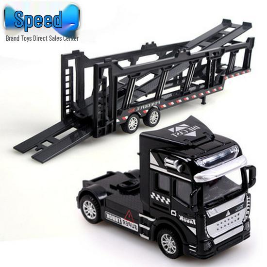Kids' Pull-Back Alloy Container Transport and Tanker Trailer Truck Toy Model