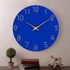 Simple Circular Wooden Wall Clock Quiet Batteryoperated Decor