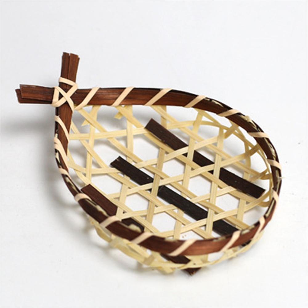 Hand-woven Disc Mini Basket Environmentally Friendly Durable Bamboo Storage Basket Household Accessories Fresh Fruit Platter