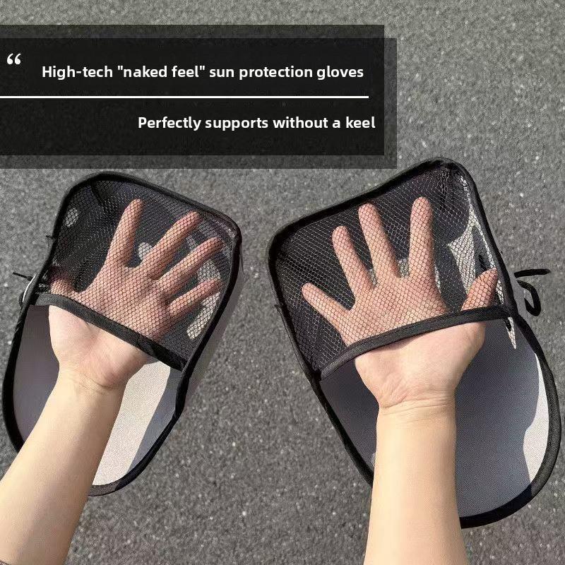 Summer electric vehicle sunscreen gloves thickened protective gloves motorcycle winter warm grips cycling gloves