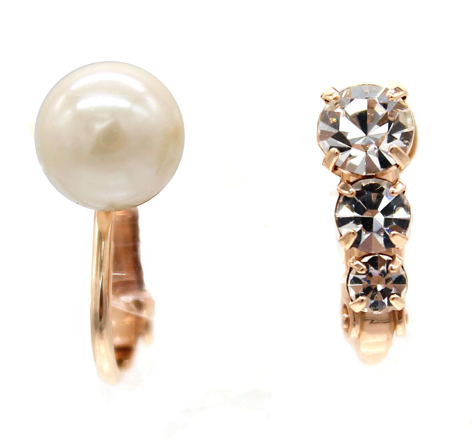 

Магазин Серьги Клипса Двусторонние Жемчуг Камень Аксессуары Простые Сделано в Японии acc23 Розовое Золото [Ювелирные Изделия M] Женские