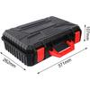 Tool Box Black Multifunction Wear Resistant Tool Storage Hardware Organizer for Hardware Power Tools Electronics, 37.1cmx26.2cmx10.7cm
