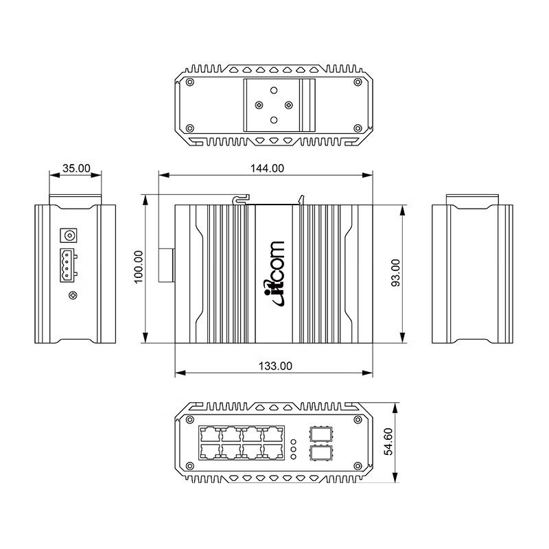Edicon IT168 Industrial Gigabit Fiber Ethernet Switch