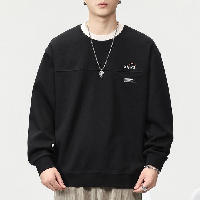 Automne Et Hiver Pull Lourd Rétro Japonais Pour Homme Ample Grande Taille Tendance Marque Pull Col Rond Décontracté Haut Marée