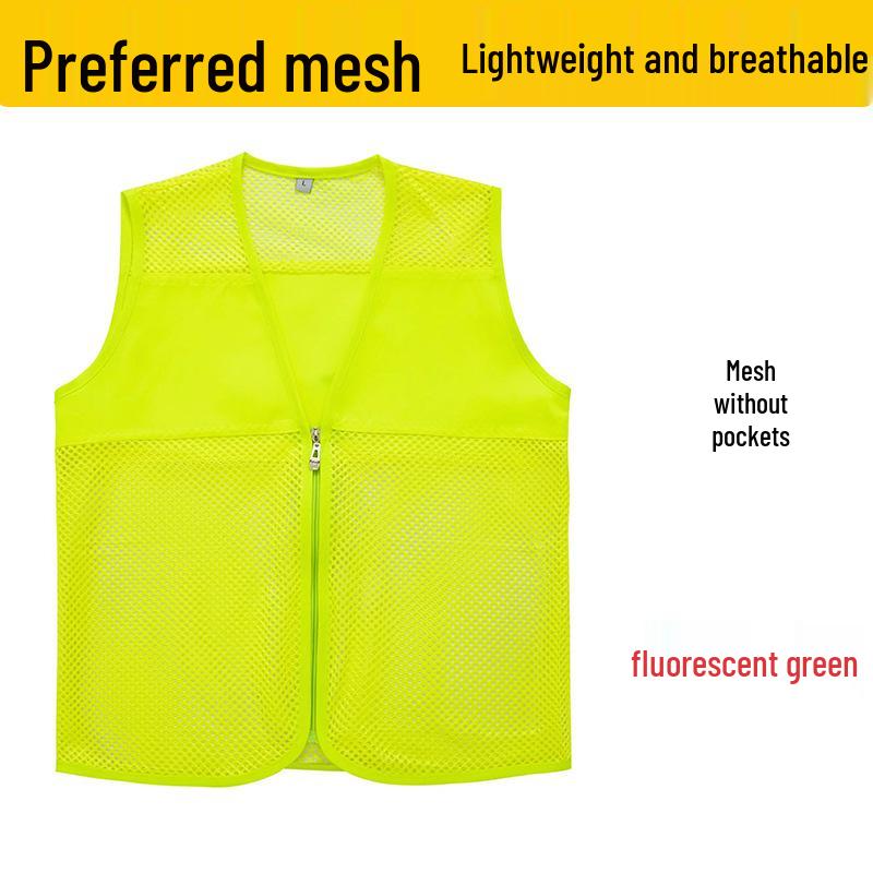Custom Mesh Breathable Volunteer Vest with Logo for Events and Workwear