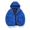 2023 Winter Youth Plaid Glossy Hooded Thickened Cotton Jacket for Couples