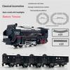 Electric Freight Train Set with Light Up Tracks Classic Railway Model Toy Kids Birthday Gift Interactive STEM Educational Toy