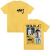 Camiseta Gráfica Unisex de Rapper Milo J Camilo Villarruel Tour 2025 para Mujer Vintage Hip Hop Moda Camisetas de Algodón Oversize Streetwear