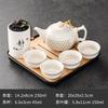 Purple Clay Ceramic Kung Fu Tea Set Home Teapot Set with Portable Tea Tray and Tea Caddy