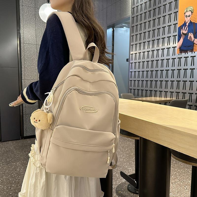 College Large Capacity School Bag Niche Design Casual Versatile Backpack Lightweight Waterproof Burden Reduction Backpack