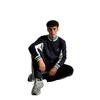 Slazenger Pánská pruhovaná mikina na volný čas, inspirovaná tenisovým stylem