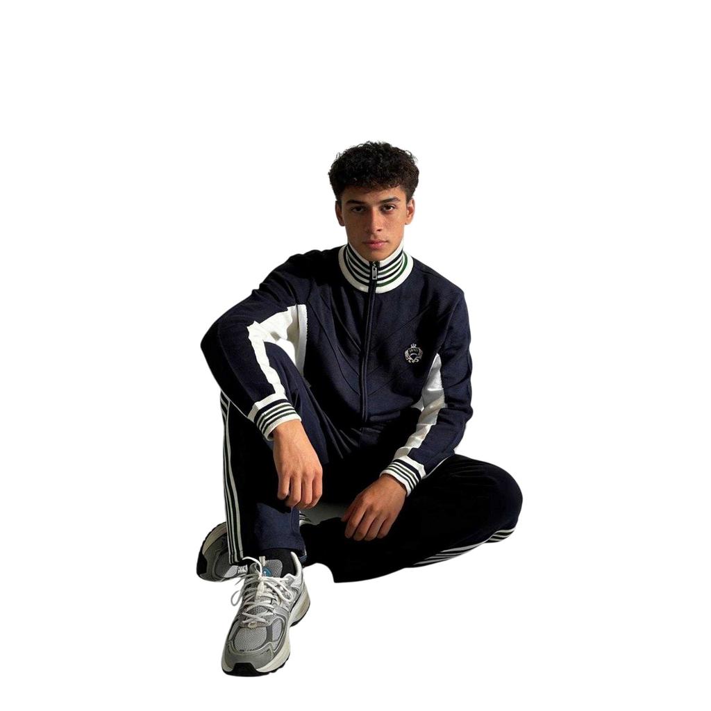 Slazenger Pánská pruhovaná mikina na volný čas, inspirovaná tenisovým stylem