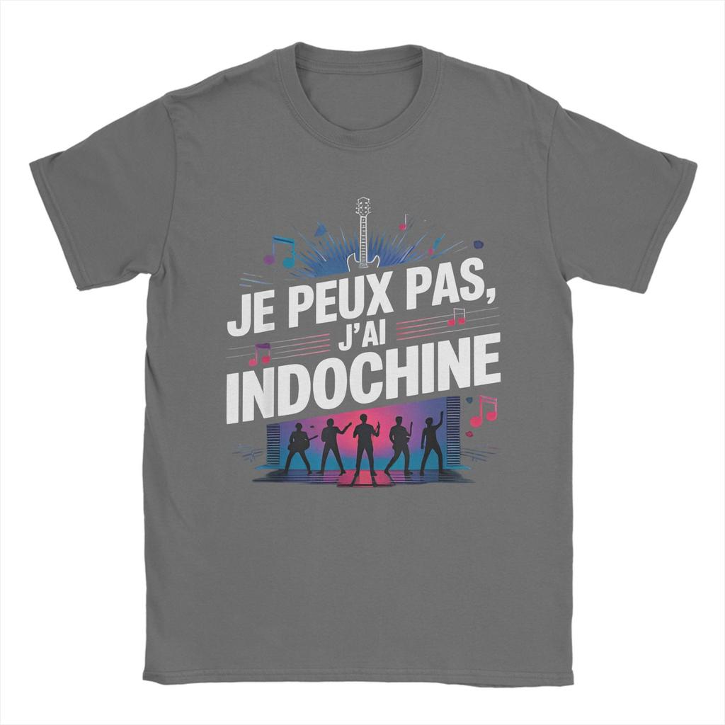 Novelty Indochine Arena Tour 2025 Fan T-Shirts Men Crewneck Cotton T Shirts Pop Rock Short Sleeve Tee Shirt Unique Clothes