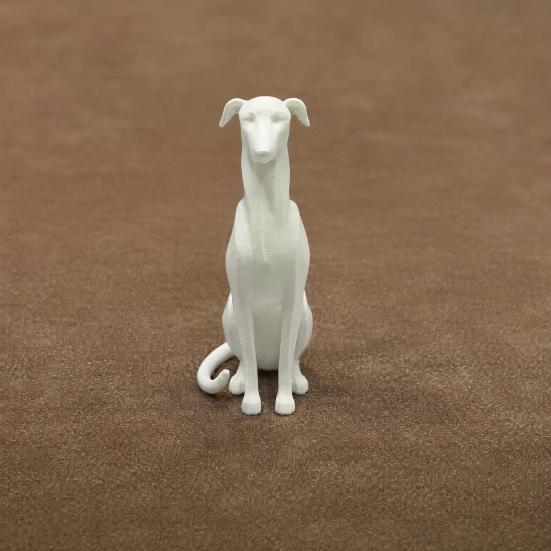 3D Printed Huibiti Dog Figurine, Simulated Sitting Dog Shape Model, Delicate Hair Texture, One-Piece Molding, Mini Desktop Ornament Gift for Dog