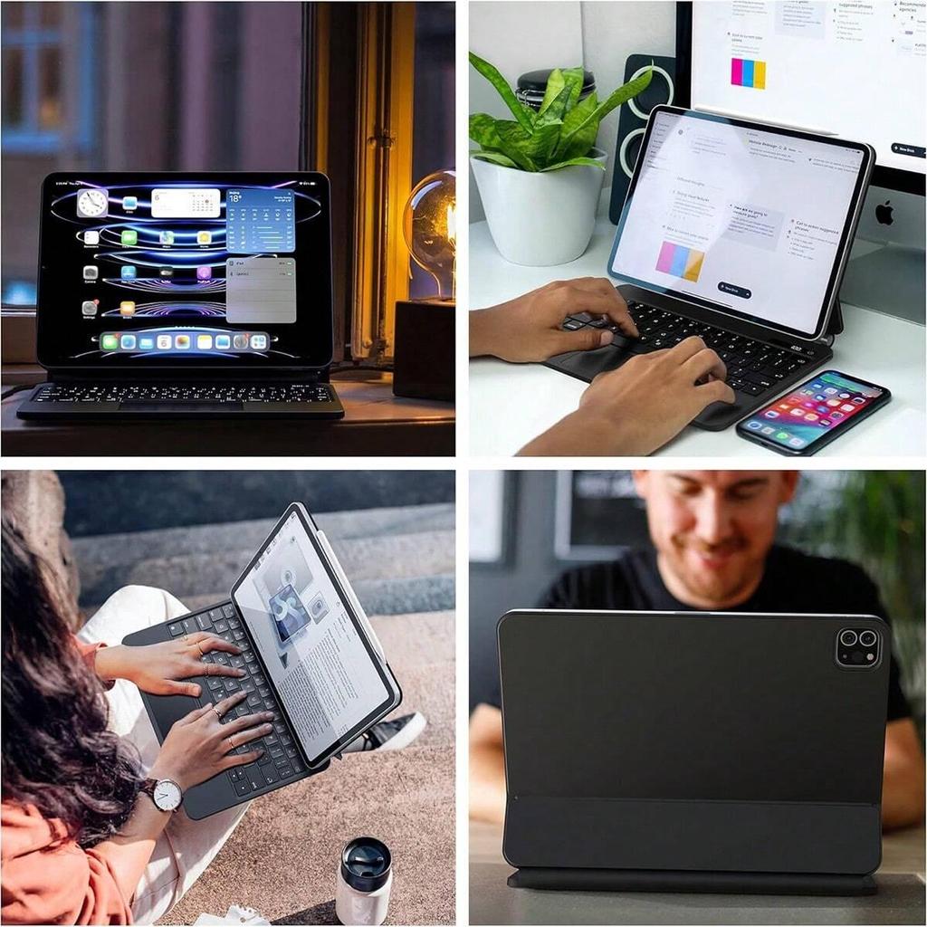 Magnetic Magic Keyboard Case for iPad 10th Gen, Air 10.9-inch, Bluetooth Touch Control