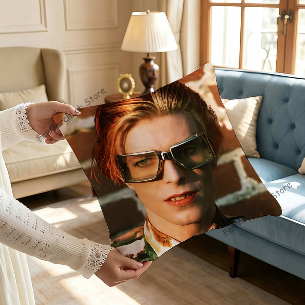DDavid Singer B Bowies Printed Pillow Cover Cushion Case Simple Sofa Pillow Case No Pillow Core 30cmx30cm