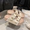 Fashion and Comfortable Hot Air Platform Slippers Women's 2025 Summer New Outer Wear Boken Shoes Heightened Non-slip One-word Slippers
