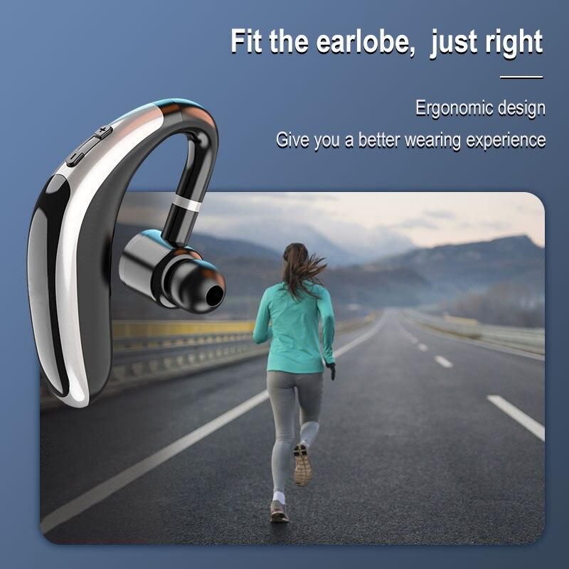 Business Earphone Bluetooth 5.1 Ear Hook Wireless Headphones Hands-free Car Calls In-Ear HiFI Music Headset With Mic For Samsung
