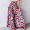 2024 Retro Floral Print Waist-Cinching Wide-Leg Pants for European and American Women