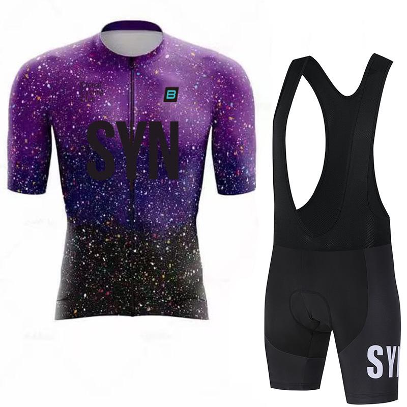 2026 Summer Breathable Cycling Suit Mountain Bike Cycling Suit Short Sleeve Suit Men s Moisture-wicking Cycling Top Cycling Bib Pants S