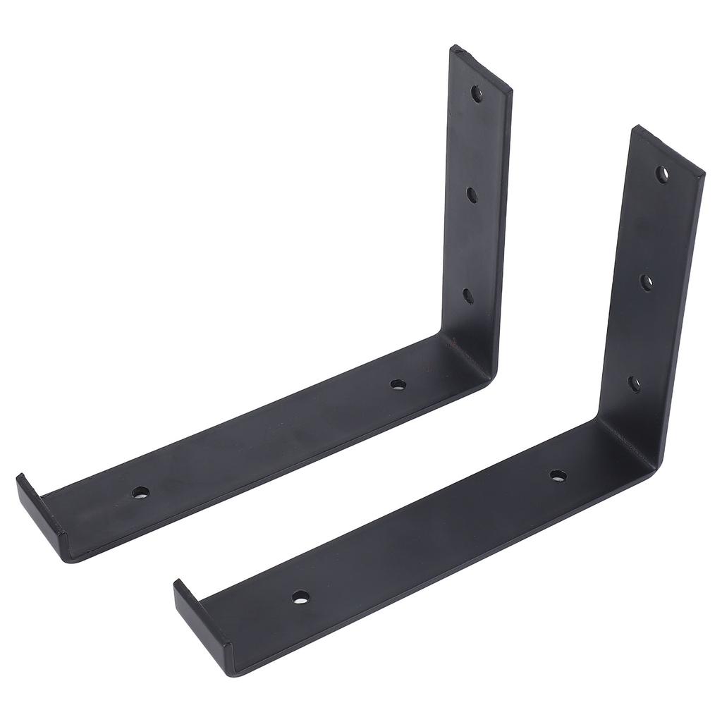 2 Pcs Wall Mount L Shaped Bracket Heavy Duty Iron L Corner Brace Joint Angle Shelves Support