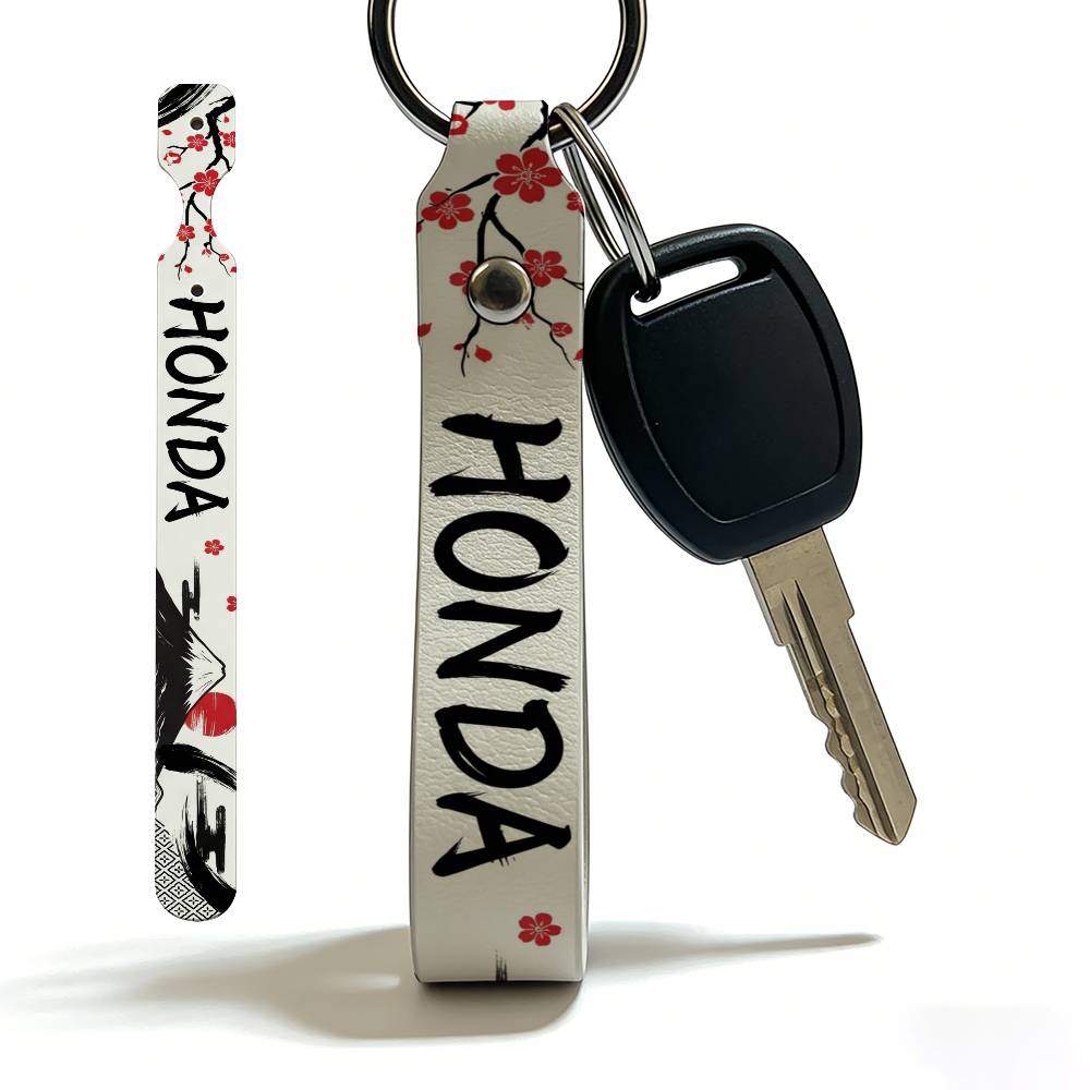 FOR HONDA RACING RIDE PU Leather Keychain Minimalist Key Holder Durable Key Organizer Car Keys Bag Accessories Gift LK6