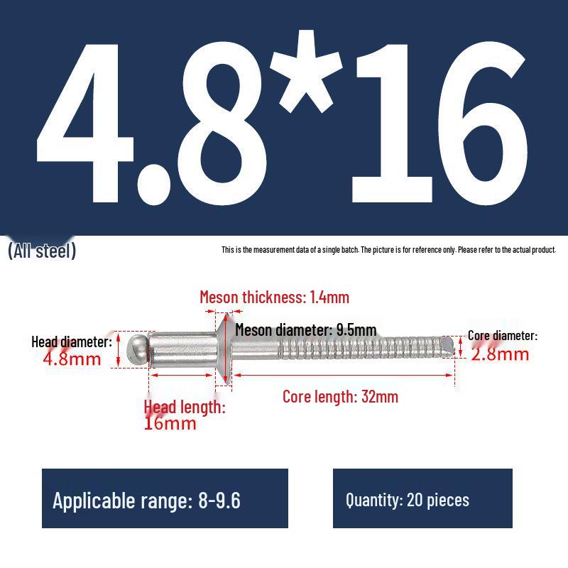Stainless Steel Countersunk Flat Head Aluminum Open-End Pop Rivet for Decoration