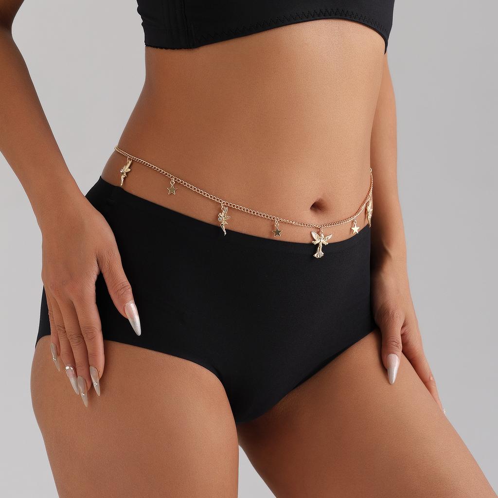 Premium Jewelry Sexy Fashion Style Angel Star Metal Waist Chain Simple Temperament Body Chain