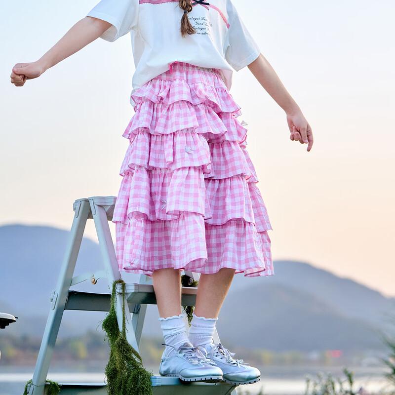 Montagut Girls  Plaid Tiered Summer Skirt 140