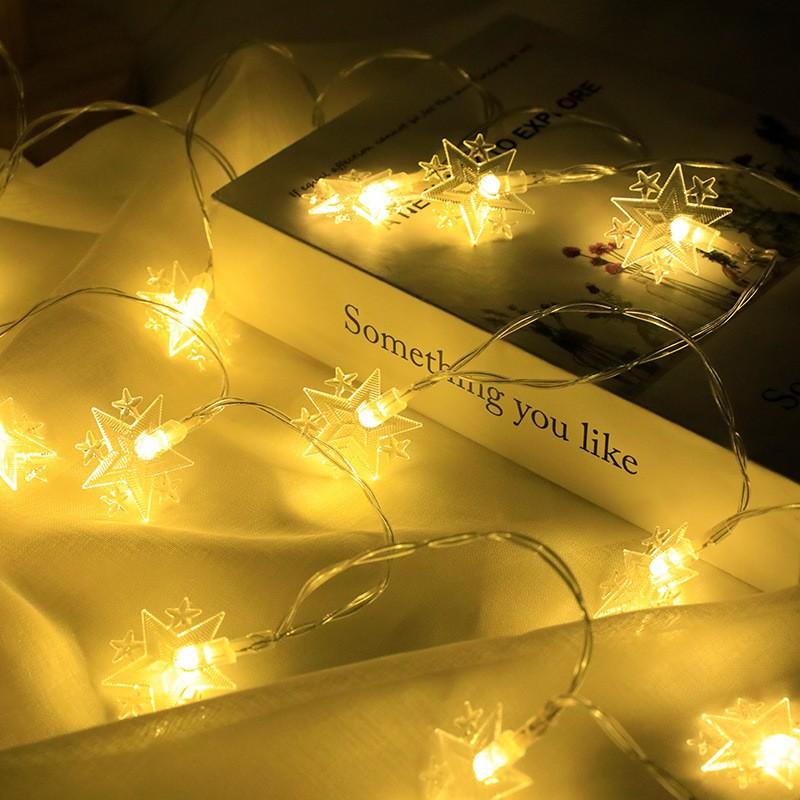 LED String Lights Ramadan Eid Decorations Star Moon Castle Theme Indoor Outdoor Festival Lighting