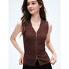 GIOVANNI VALENTINO Women's Summer Knit V-Neck Sleeveless Cardigan Vest