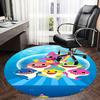 Baby Shark Chair Mat - Round Carpet for Home Decor, Office Use, Living Room, Bedroom, Gift Idea0259b