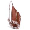 PU Leather Bohemian Chest Bag Solid Color Women's Handbag Unisex Crossbody Backpack  Hiking