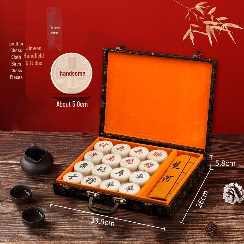Datangyu Premium Solid Wood Chinese Chess Gift Set